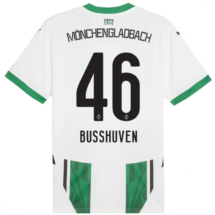 Női Labdarúgás Alina Busshuven #46 Fehér Zöld Hazai Jersey 2024/25 Mez Póló Ing