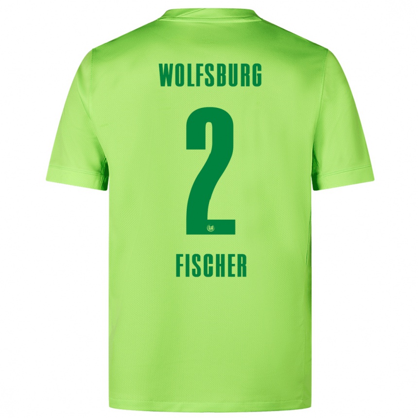 Női Labdarúgás Kilian Fischer #2 Fluoreszkáló Zöld Hazai Jersey 2024/25 Mez Póló Ing