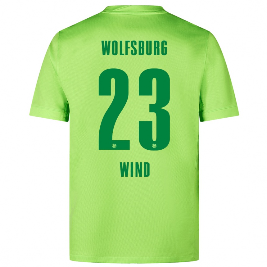 Női Labdarúgás Jonas Wind #23 Fluoreszkáló Zöld Hazai Jersey 2024/25 Mez Póló Ing