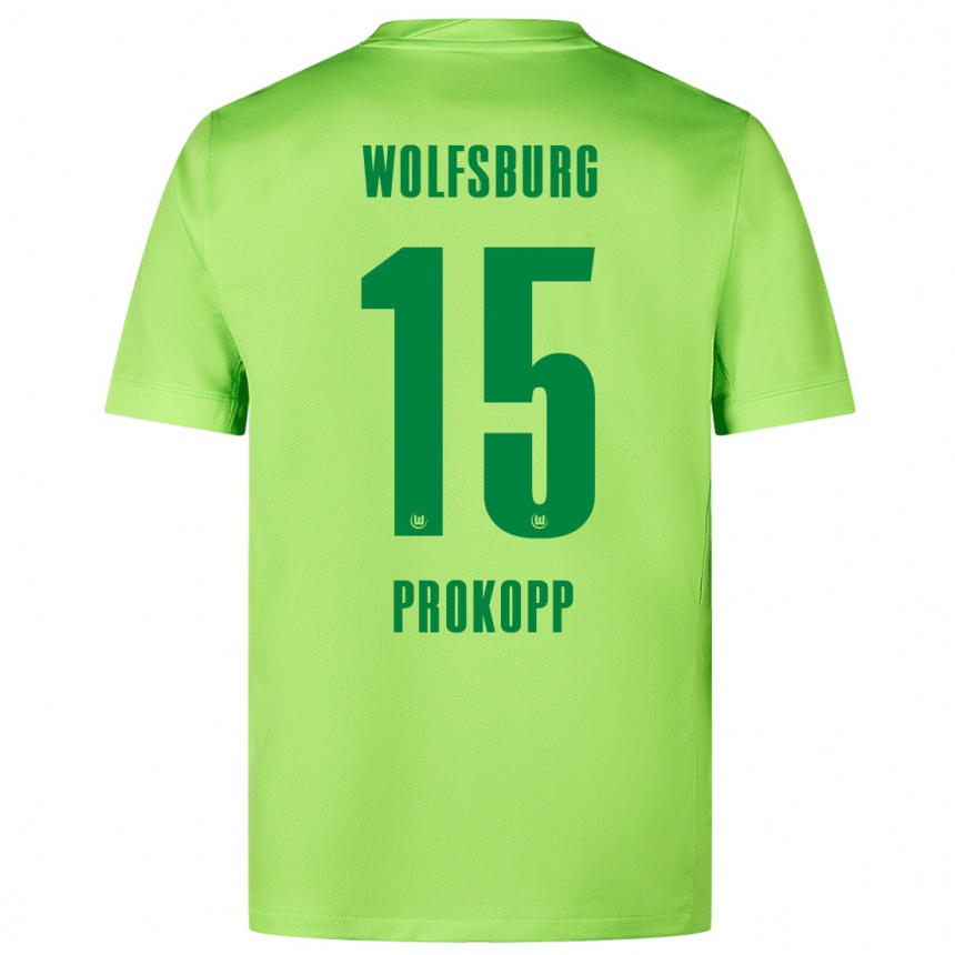 Női Labdarúgás Oskar Prokopp #15 Fluoreszkáló Zöld Hazai Jersey 2024/25 Mez Póló Ing