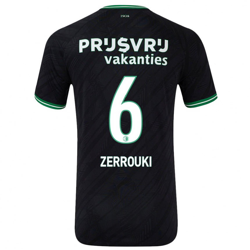 Női Labdarúgás Ramiz Zerrouki #6 Fekete Zöld Idegenbeli Jersey 2024/25 Mez Póló Ing