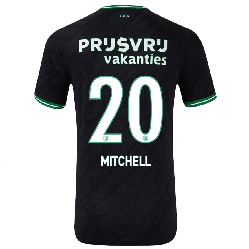 Női Labdarúgás Jeyland Mitchell #20 Fekete Zöld Idegenbeli Jersey 2024/25 Mez Póló Ing