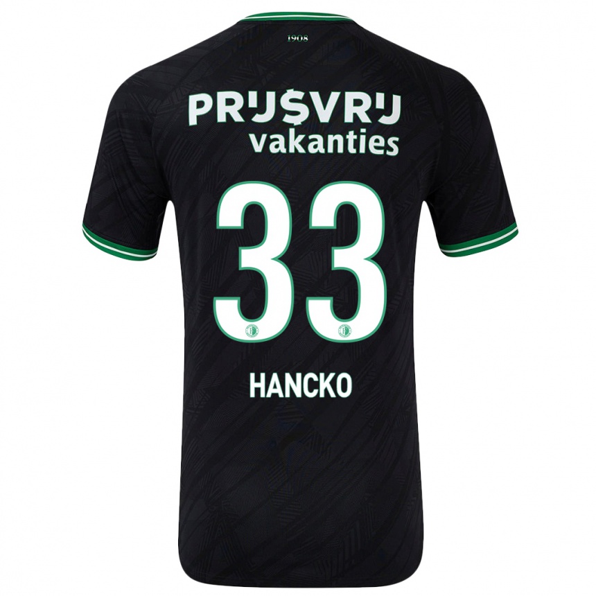 Női Labdarúgás David Hancko #33 Fekete Zöld Idegenbeli Jersey 2024/25 Mez Póló Ing