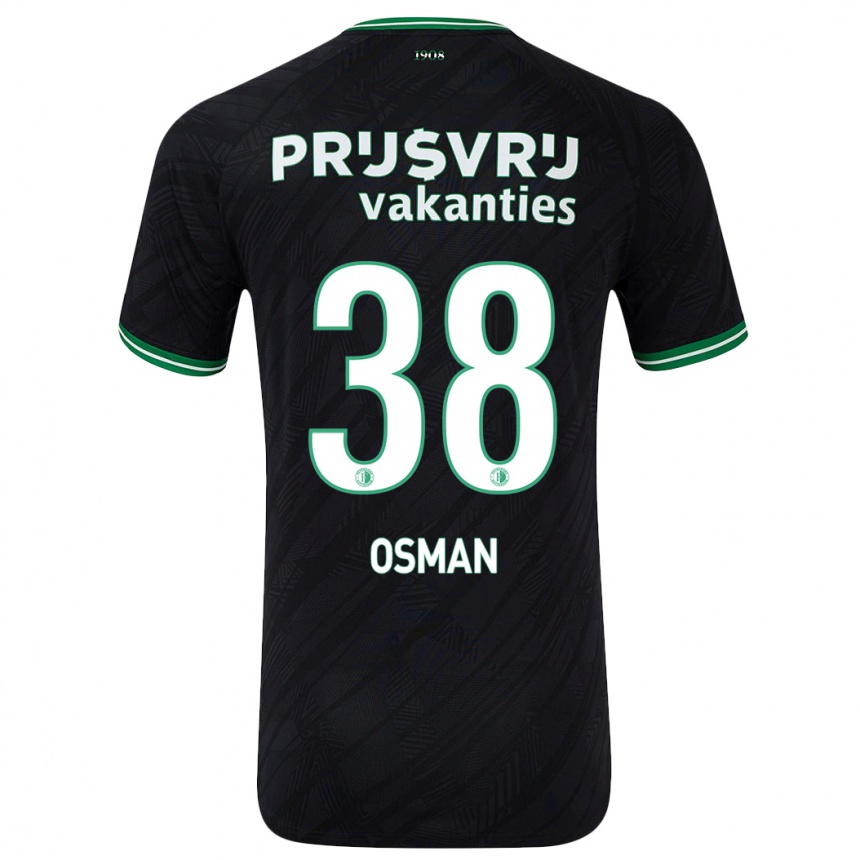 Női Labdarúgás Ibrahim Osman #38 Fekete Zöld Idegenbeli Jersey 2024/25 Mez Póló Ing