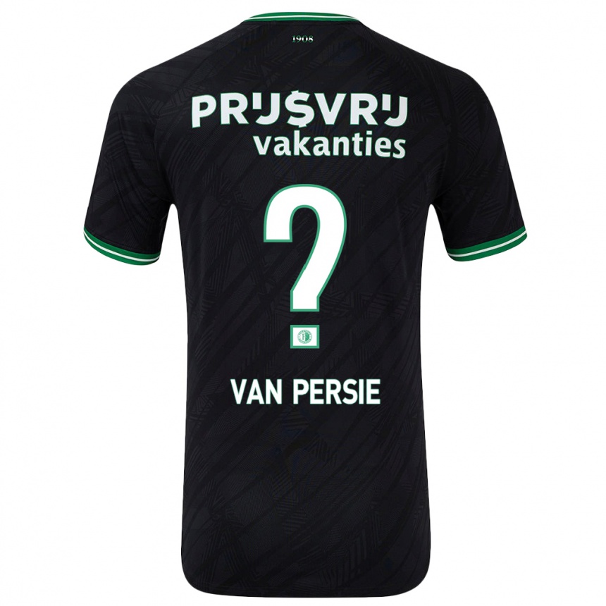 Női Labdarúgás Shaqueel Van Persie #0 Fekete Zöld Idegenbeli Jersey 2024/25 Mez Póló Ing