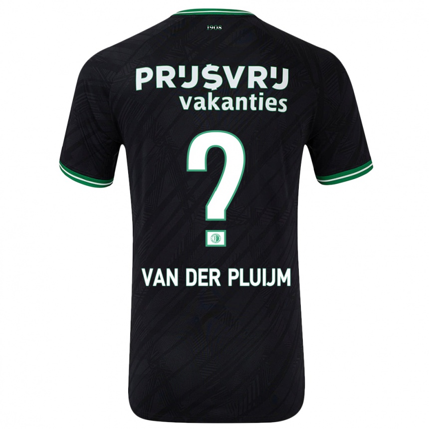 Női Labdarúgás Marvin Van Der Pluijm #0 Fekete Zöld Idegenbeli Jersey 2024/25 Mez Póló Ing