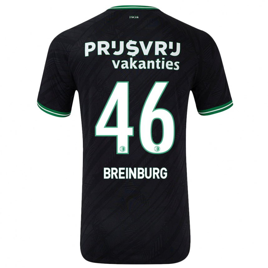 Női Labdarúgás Rainey Breinburg #46 Fekete Zöld Idegenbeli Jersey 2024/25 Mez Póló Ing