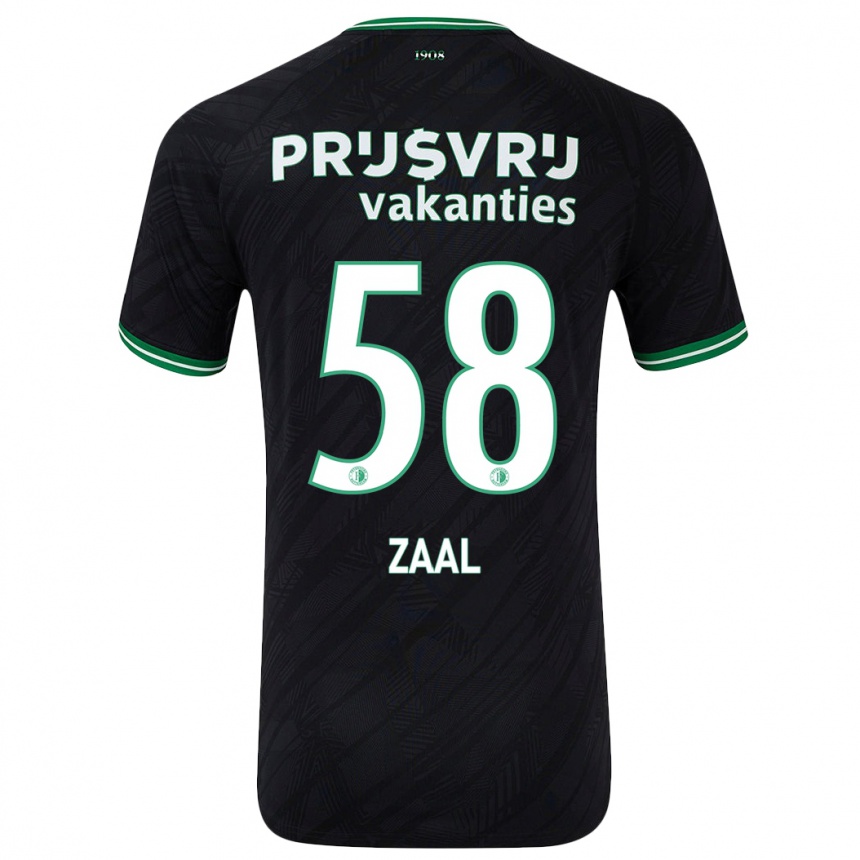 Női Labdarúgás Timo Zaal #58 Fekete Zöld Idegenbeli Jersey 2024/25 Mez Póló Ing