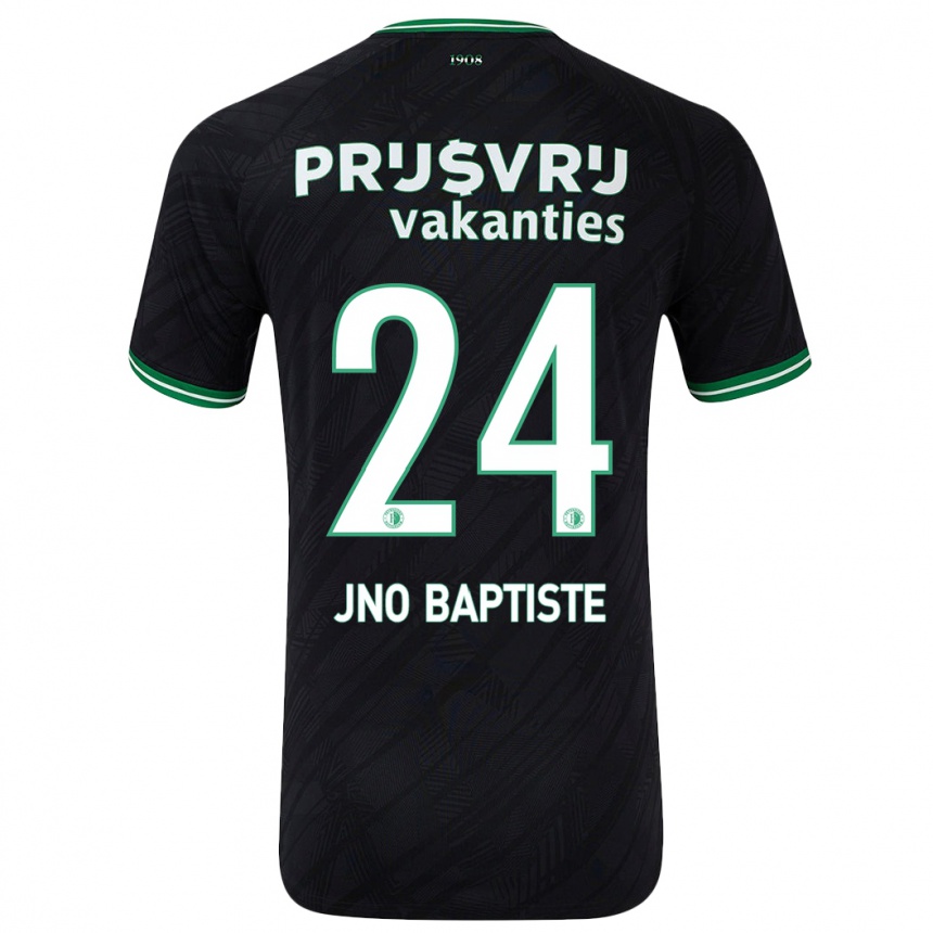 Női Labdarúgás Bridget Jno Baptiste #24 Fekete Zöld Idegenbeli Jersey 2024/25 Mez Póló Ing