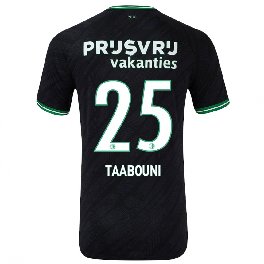 Női Labdarúgás Mohamed Taabouni #25 Fekete Zöld Idegenbeli Jersey 2024/25 Mez Póló Ing