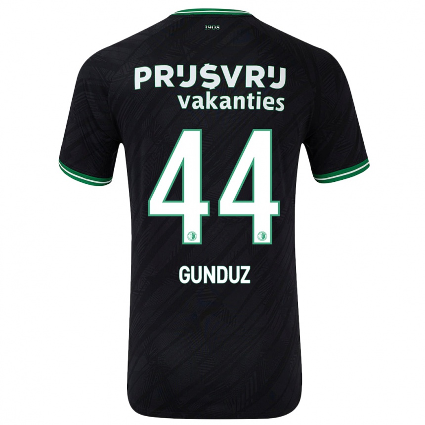 Női Labdarúgás Omer Gunduz #44 Fekete Zöld Idegenbeli Jersey 2024/25 Mez Póló Ing