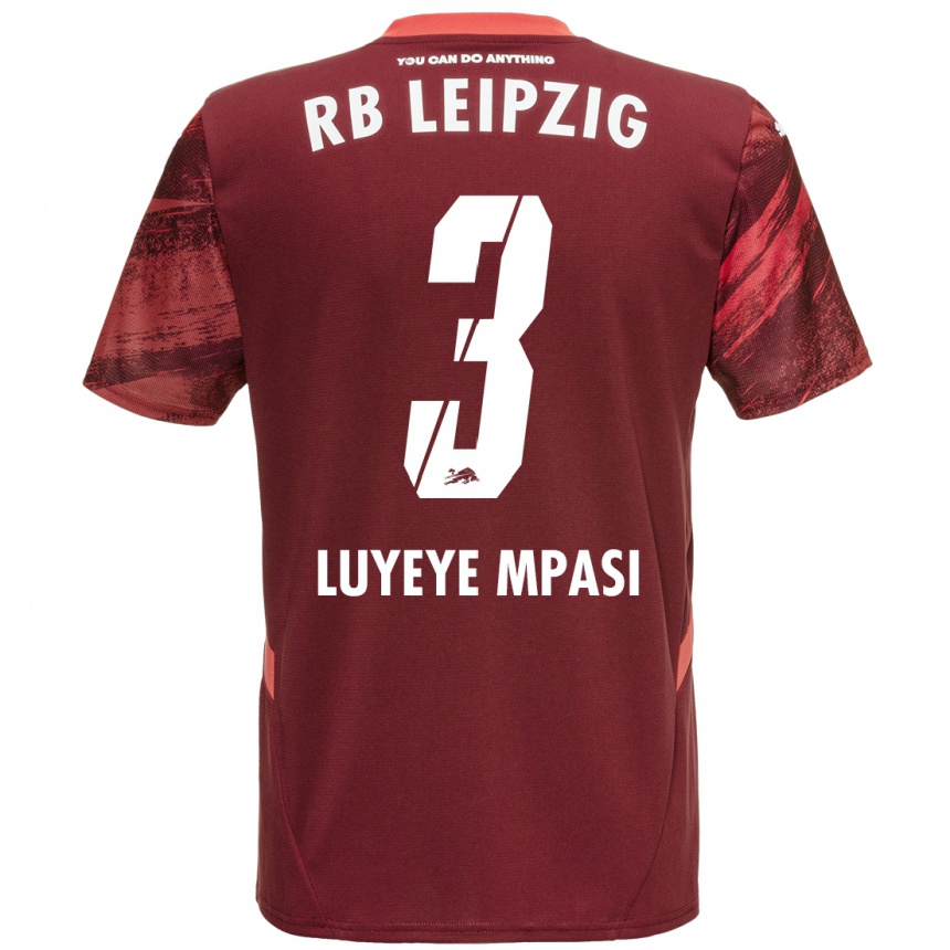 Női Labdarúgás Seal Luyeye Mpasi #3 Burgundia Idegenbeli Jersey 2024/25 Mez Póló Ing