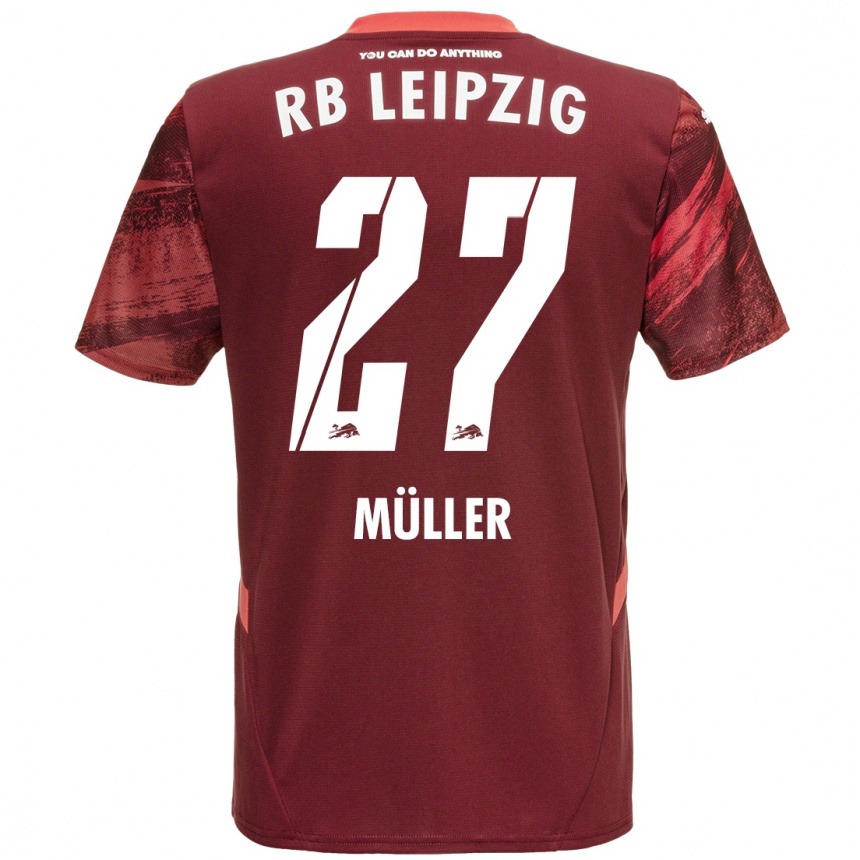 Női Labdarúgás Marlene Müller #27 Burgundia Idegenbeli Jersey 2024/25 Mez Póló Ing