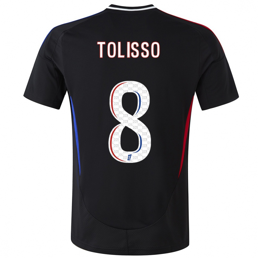 Női Labdarúgás Corentin Tolisso #8 Fekete Idegenbeli Jersey 2024/25 Mez Póló Ing