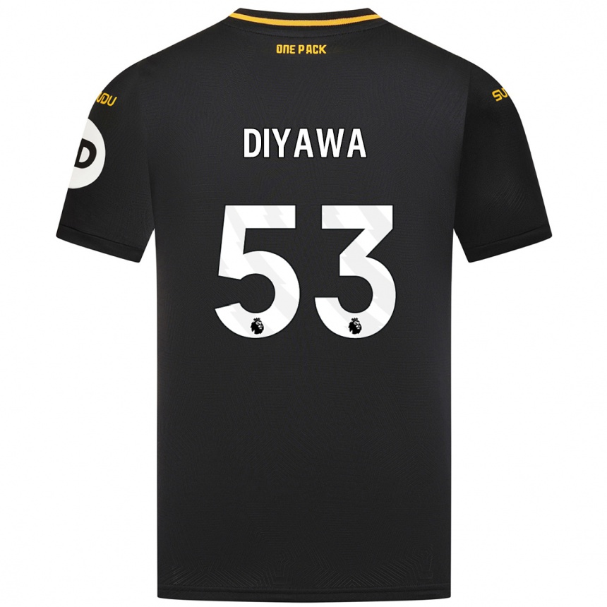 Női Labdarúgás Aaron Keto-Diyawa #53 Fekete Idegenbeli Jersey 2024/25 Mez Póló Ing