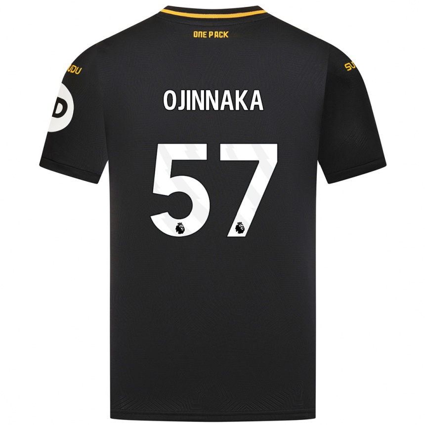 Női Labdarúgás Temple Ojinnaka #57 Fekete Idegenbeli Jersey 2024/25 Mez Póló Ing