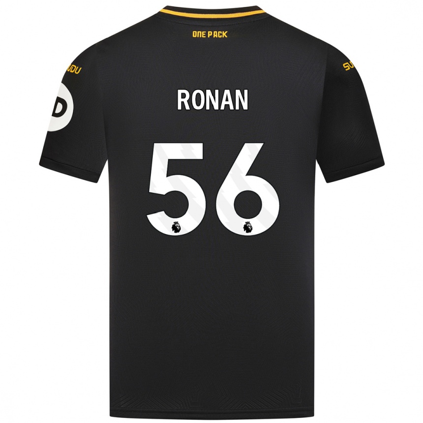 Női Labdarúgás Connor Ronan #56 Fekete Idegenbeli Jersey 2024/25 Mez Póló Ing