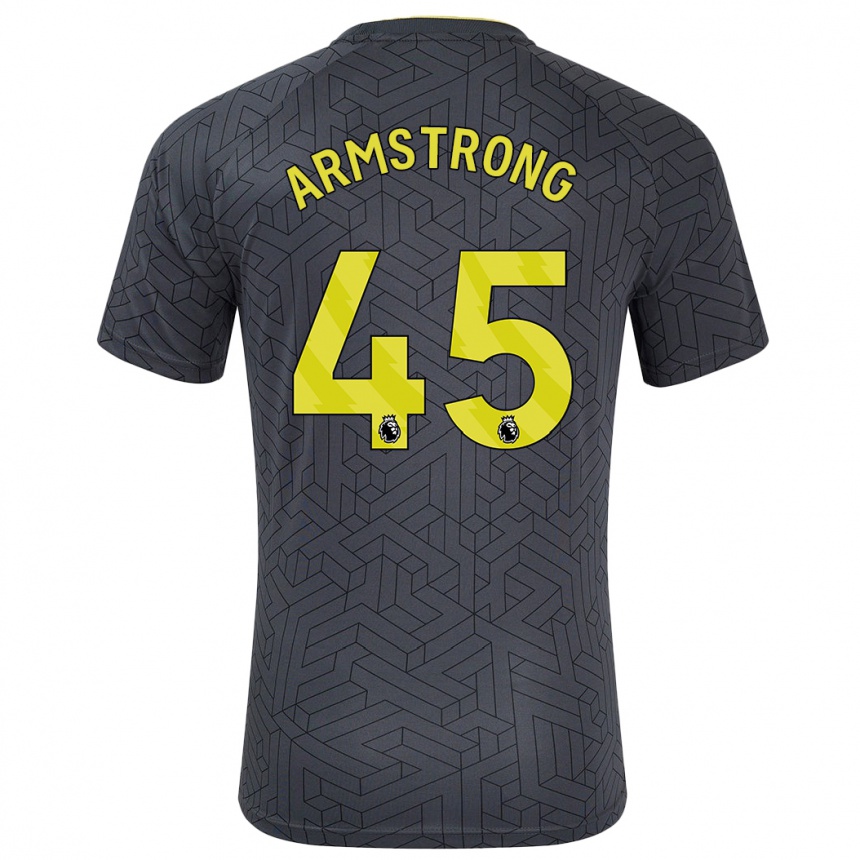 Női Labdarúgás Harrison Armstrong #45 Fekete Sárga Idegenbeli Jersey 2024/25 Mez Póló Ing