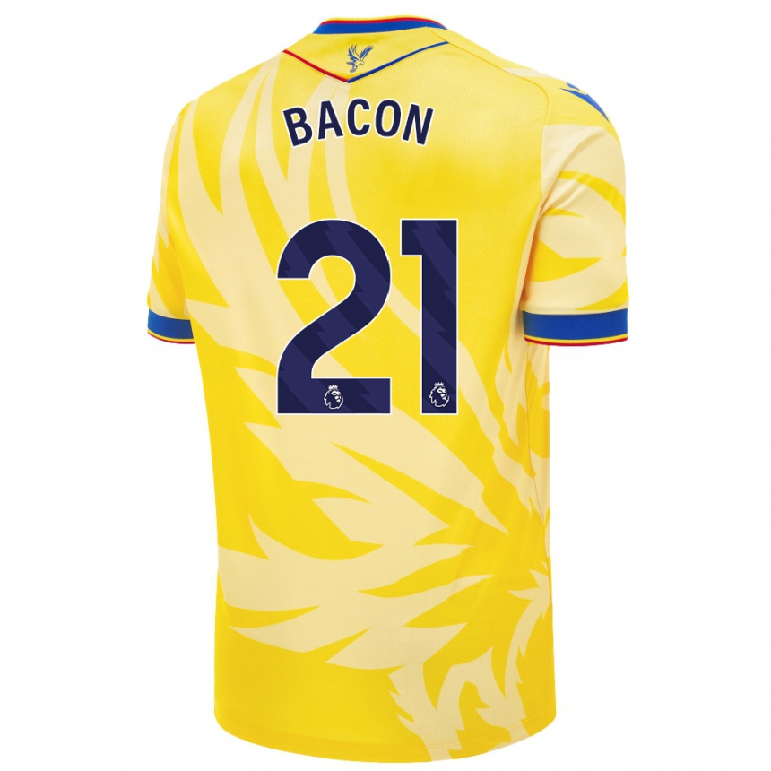 Női Labdarúgás Skye Bacon #21 Sárga Idegenbeli Jersey 2024/25 Mez Póló Ing