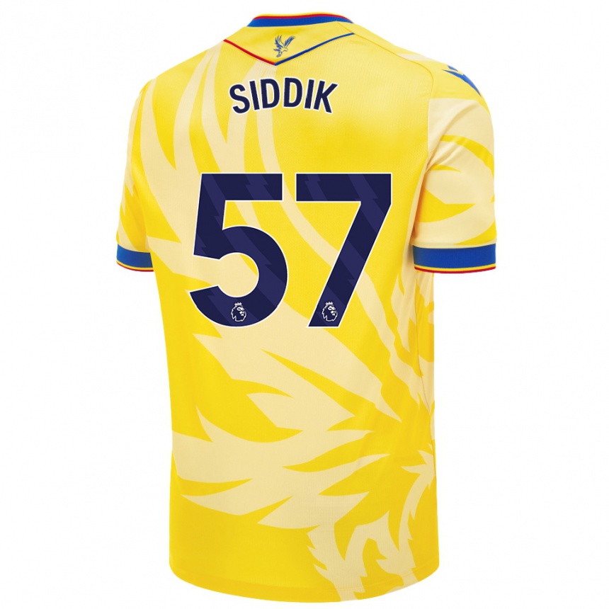 Női Labdarúgás Cardo Siddik #57 Sárga Idegenbeli Jersey 2024/25 Mez Póló Ing