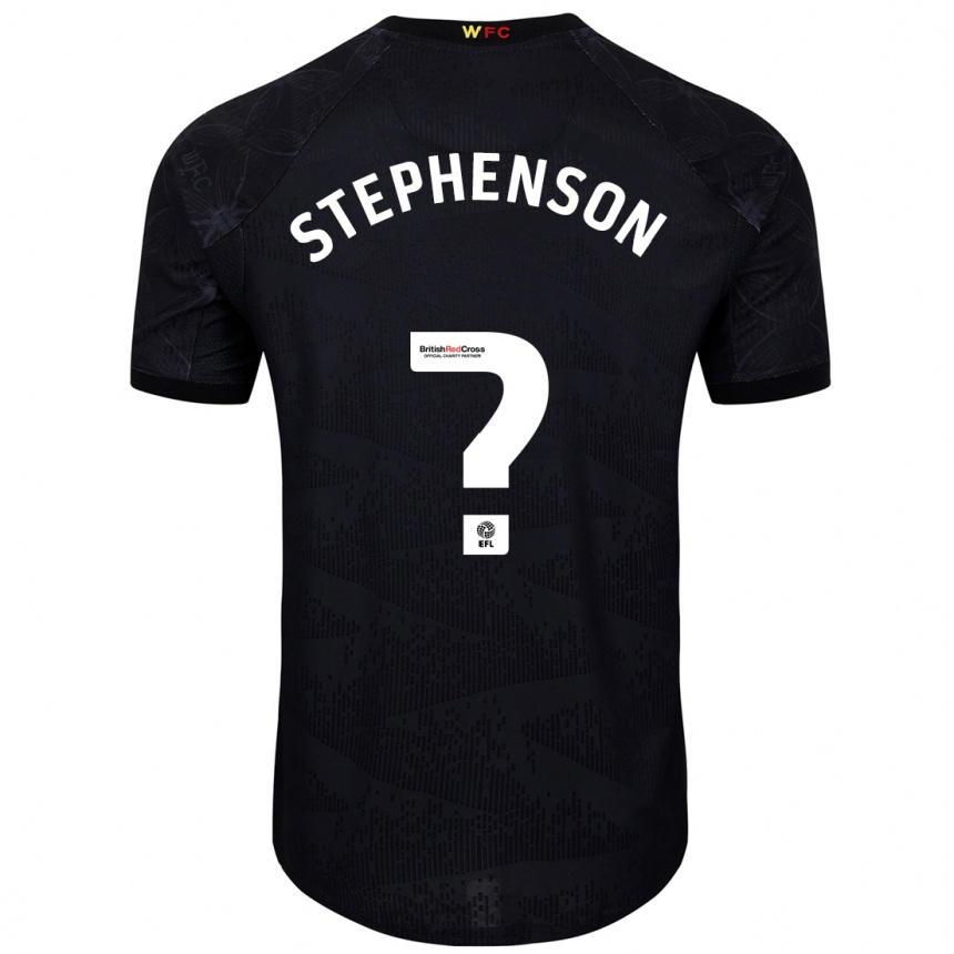 Női Labdarúgás Ollie Stephenson #0 Fekete Fehér Idegenbeli Jersey 2024/25 Mez Póló Ing