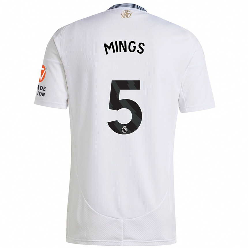 Női Labdarúgás Tyrone Mings #5 Fehér Idegenbeli Jersey 2024/25 Mez Póló Ing