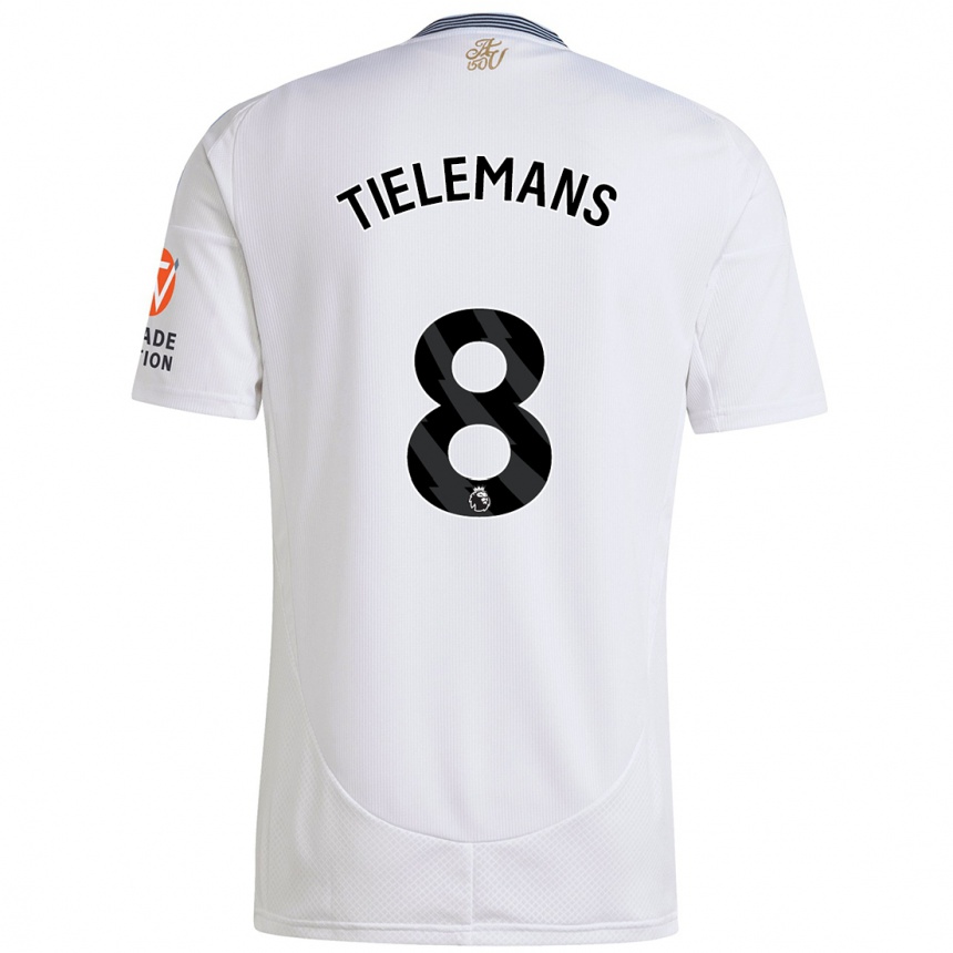 Női Labdarúgás Youri Tielemans #8 Fehér Idegenbeli Jersey 2024/25 Mez Póló Ing