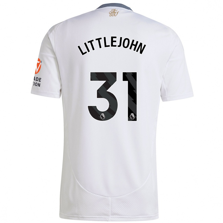 Női Labdarúgás Ruesha Littlejohn #31 Fehér Idegenbeli Jersey 2024/25 Mez Póló Ing