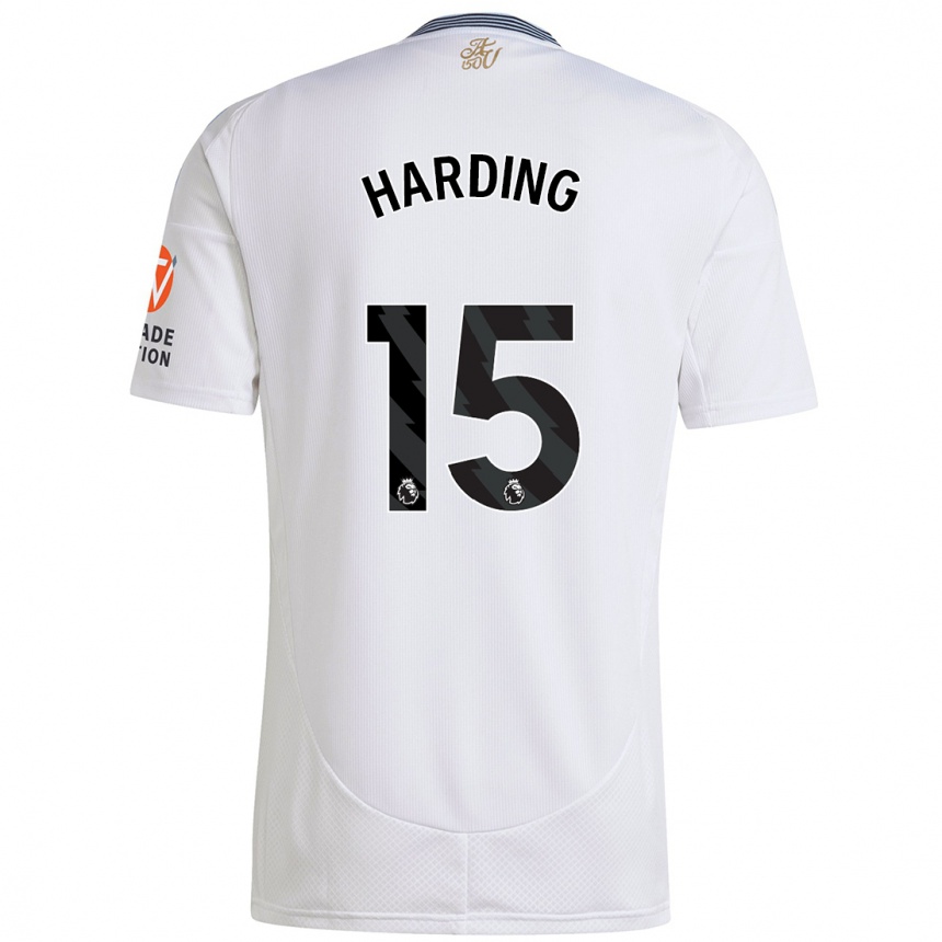 Női Labdarúgás Natasha Harding #15 Fehér Idegenbeli Jersey 2024/25 Mez Póló Ing