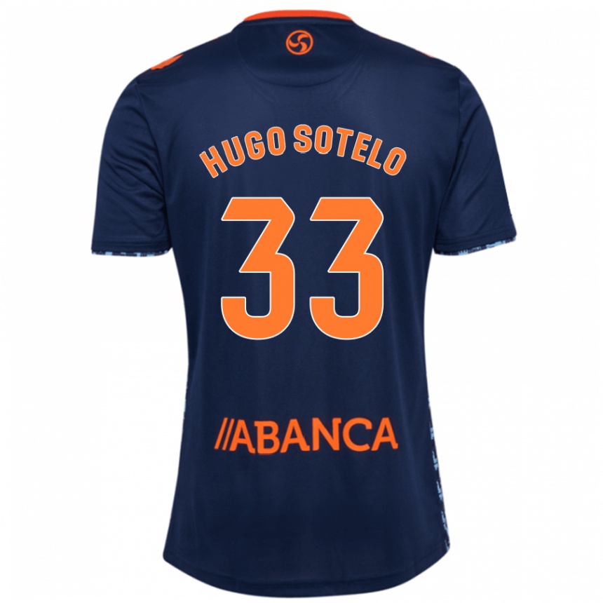 Női Labdarúgás Hugo Sotelo #33 Sötétkék Idegenbeli Jersey 2024/25 Mez Póló Ing