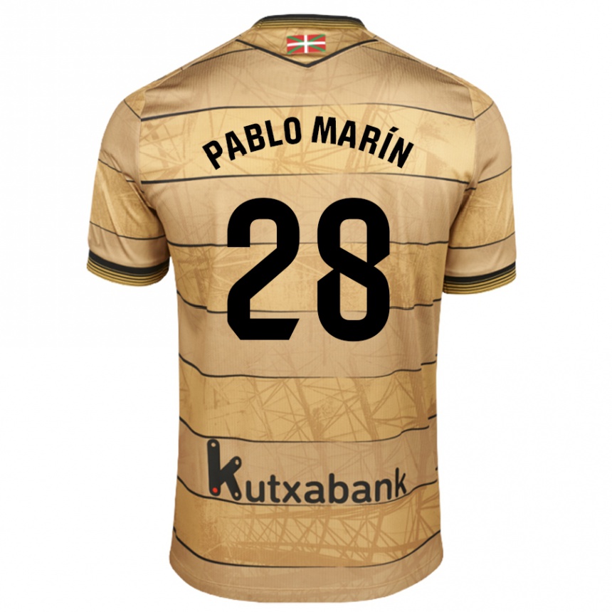 Női Labdarúgás Pablo Marín #28 Barna Idegenbeli Jersey 2024/25 Mez Póló Ing