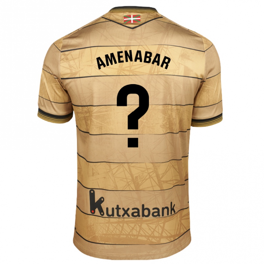 Női Labdarúgás Aritz Amenabar #0 Barna Idegenbeli Jersey 2024/25 Mez Póló Ing