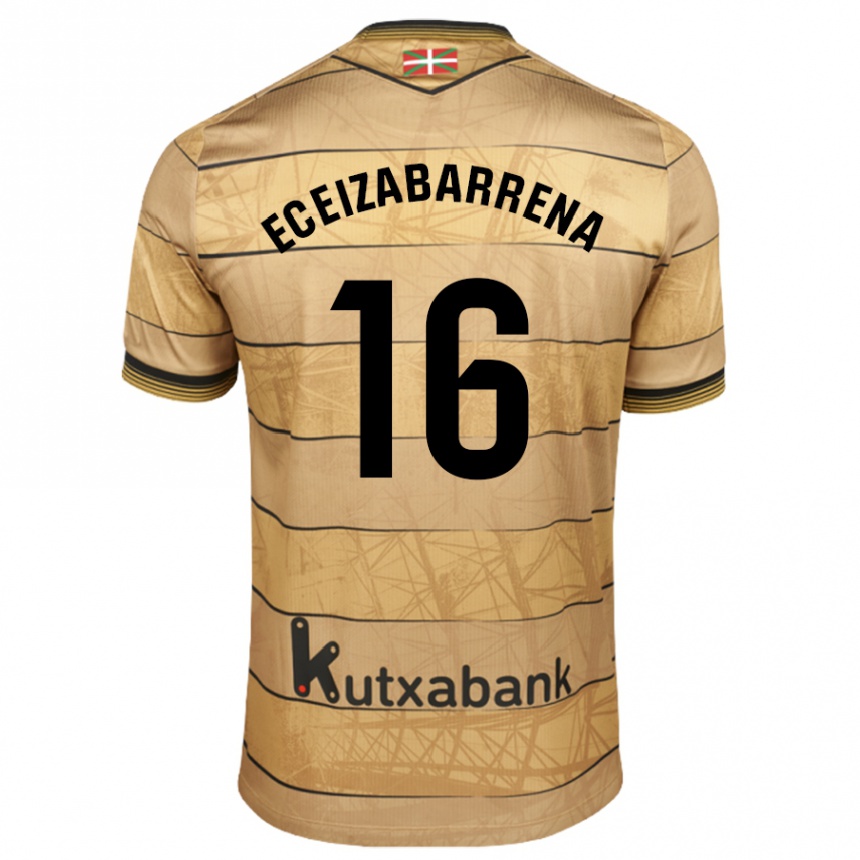 Női Labdarúgás Jon Eceizabarrena #16 Barna Idegenbeli Jersey 2024/25 Mez Póló Ing