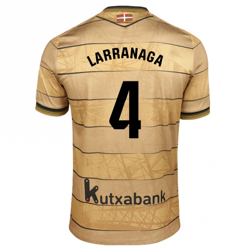 Női Labdarúgás Aitor Larrañaga #4 Barna Idegenbeli Jersey 2024/25 Mez Póló Ing