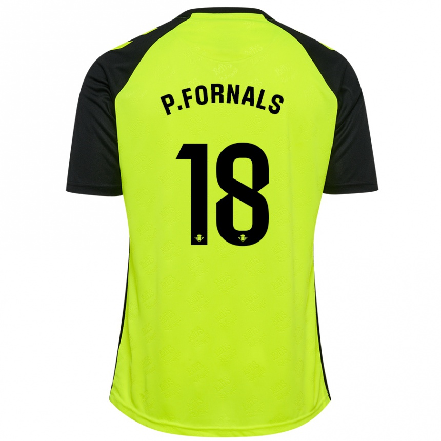 Női Labdarúgás Pablo Fornals #18 Fluoreszkáló Sárga Fekete Idegenbeli Jersey 2024/25 Mez Póló Ing