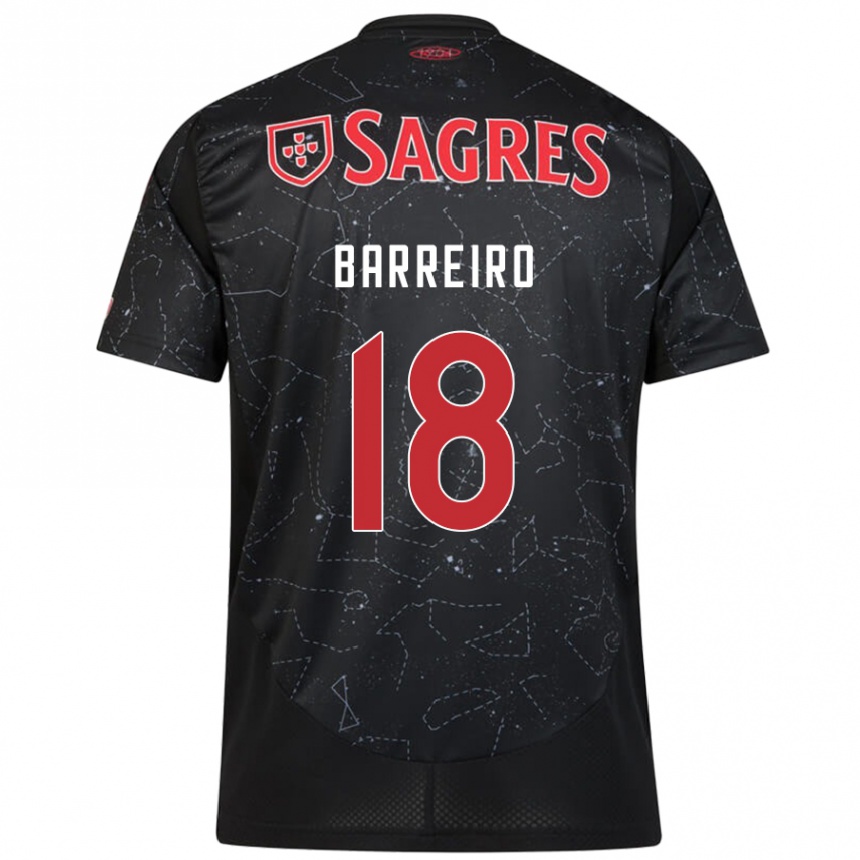 Női Labdarúgás Leandro Barreiro #18 Fekete Piros Idegenbeli Jersey 2024/25 Mez Póló Ing