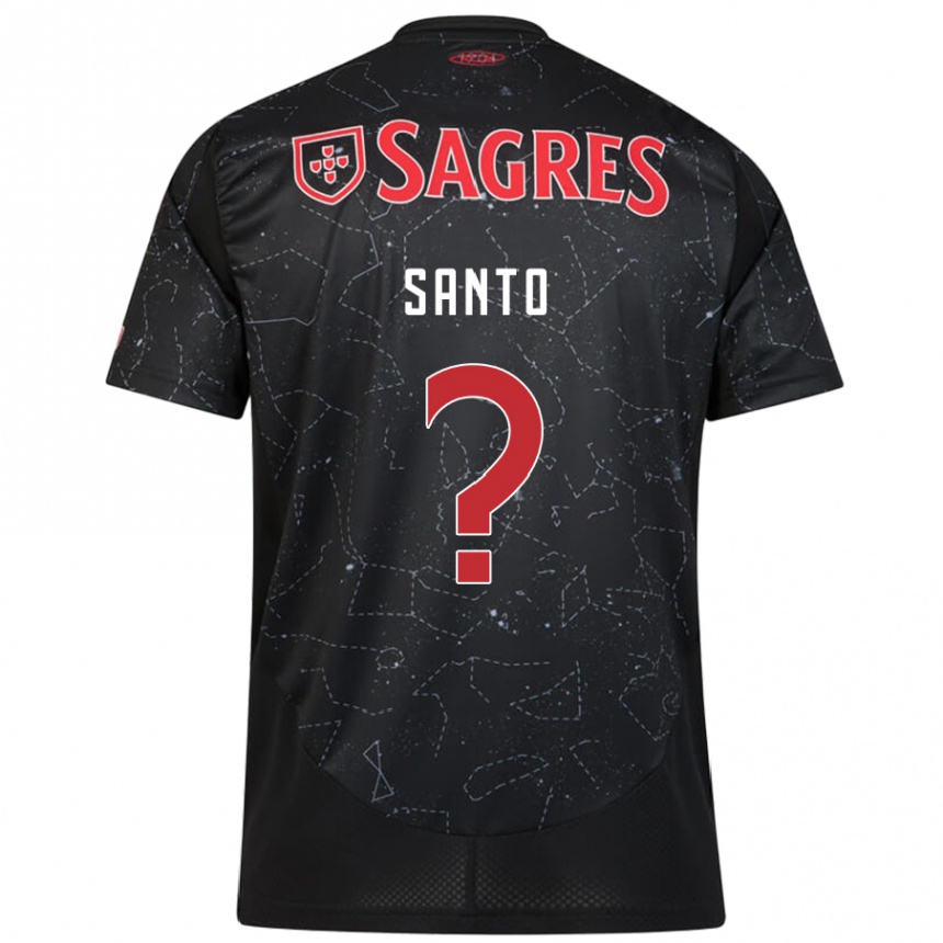 Női Labdarúgás Sandro Santo #0 Fekete Piros Idegenbeli Jersey 2024/25 Mez Póló Ing