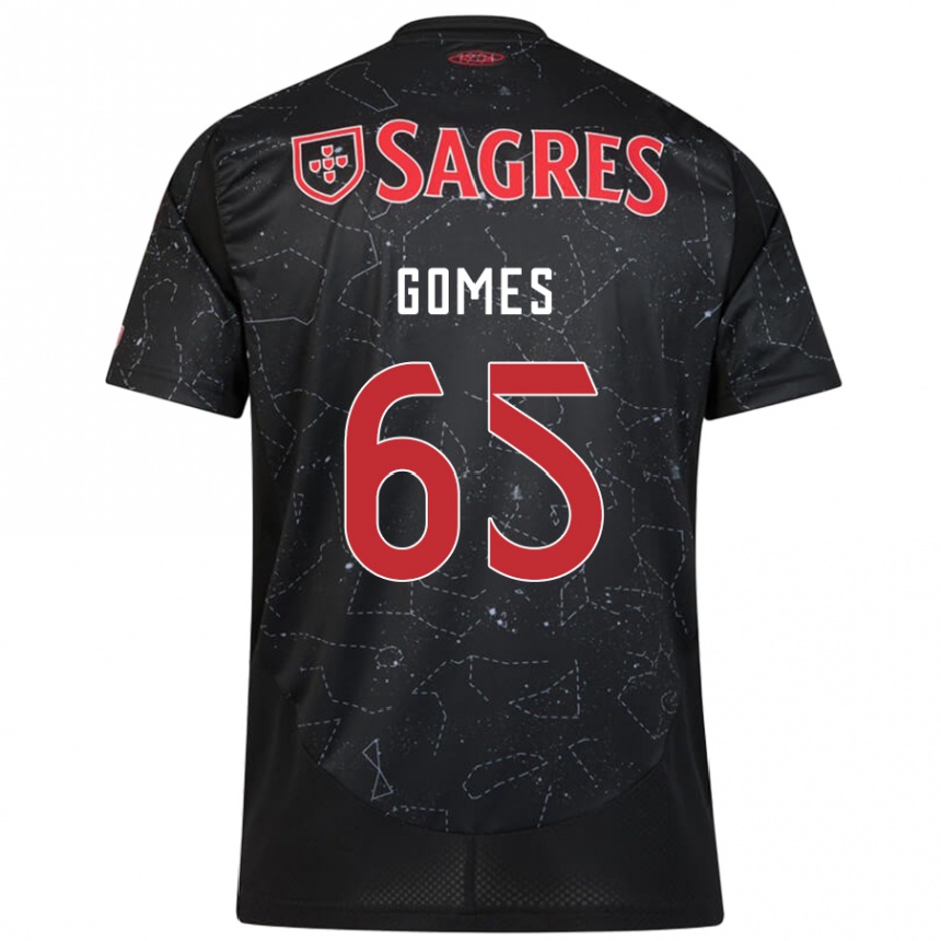 Női Labdarúgás André Gomes #65 Fekete Piros Idegenbeli Jersey 2024/25 Mez Póló Ing