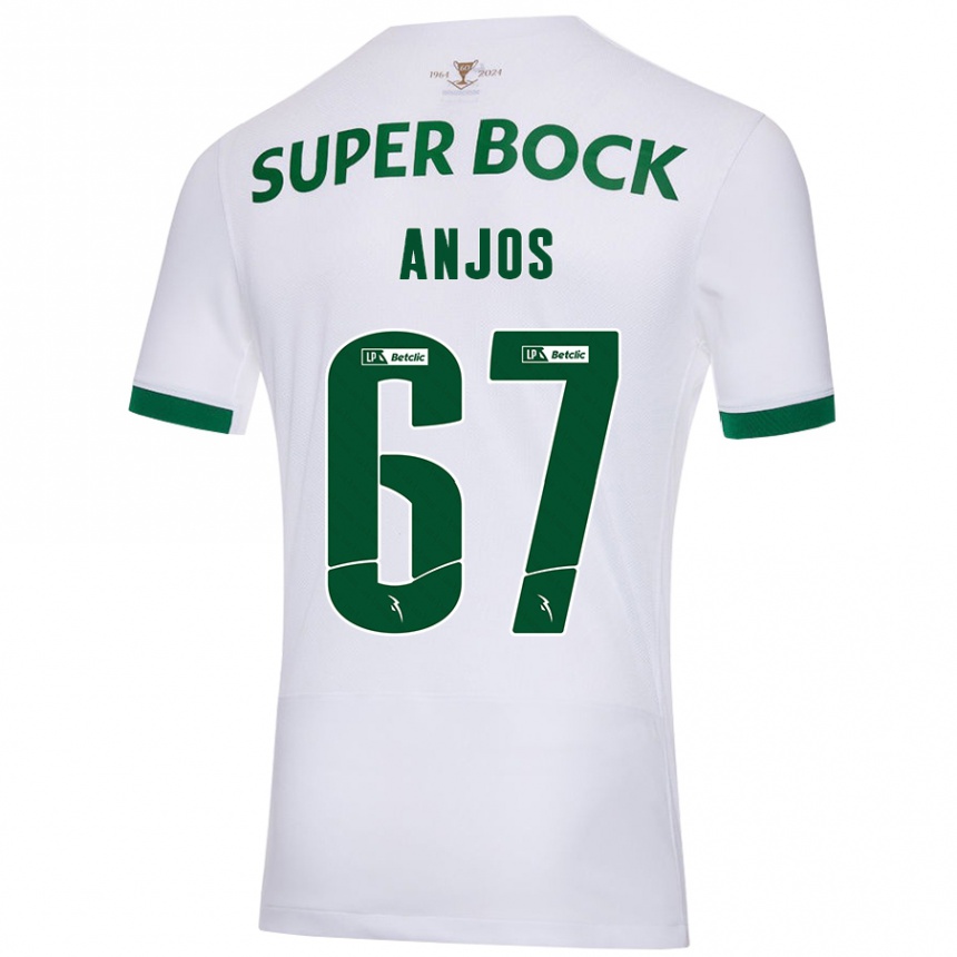 Női Labdarúgás Lucas Anjos #67 Fehér Zöld Idegenbeli Jersey 2024/25 Mez Póló Ing