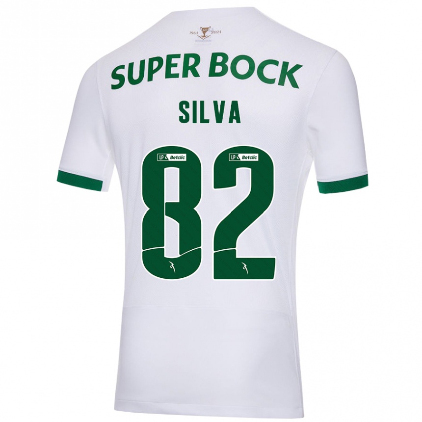 Női Labdarúgás Gabriel Silva #82 Fehér Zöld Idegenbeli Jersey 2024/25 Mez Póló Ing