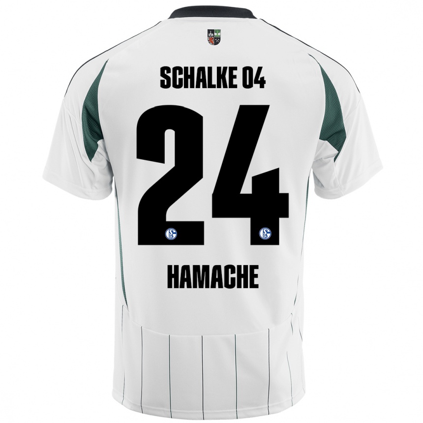 Női Labdarúgás Ilyes Hamache #24 Fehér Zöld Idegenbeli Jersey 2024/25 Mez Póló Ing