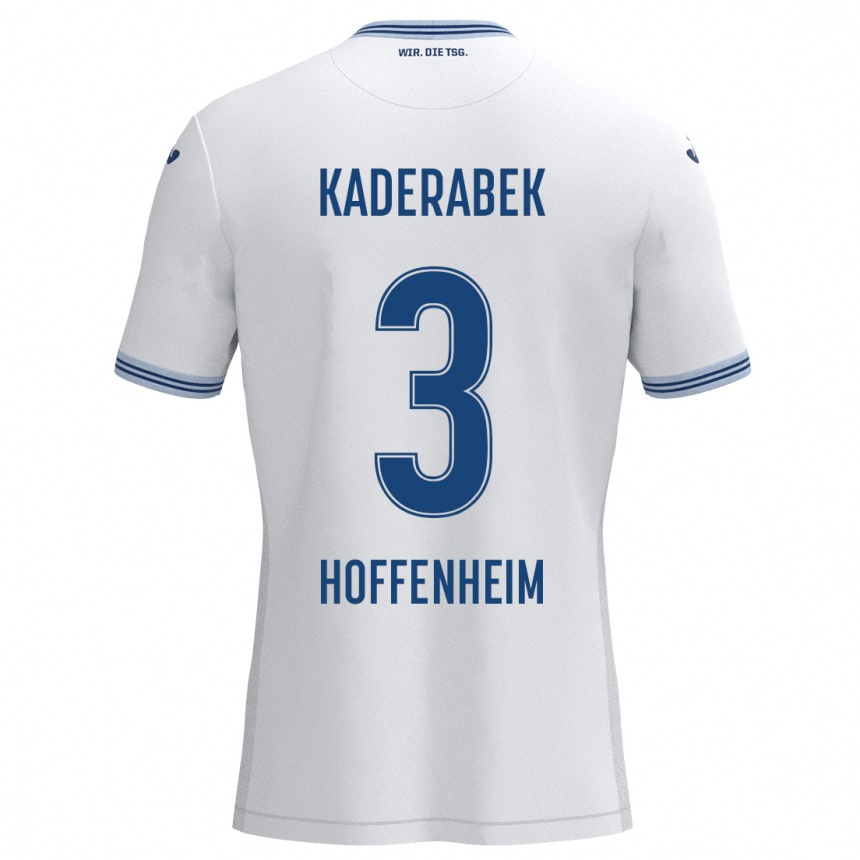 Női Labdarúgás Pavel Kaderabek #3 Fehér Kék Idegenbeli Jersey 2024/25 Mez Póló Ing