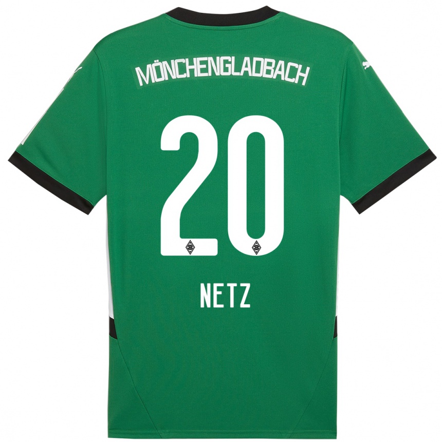 Női Labdarúgás Luca Netz #20 Zöld Fehér Idegenbeli Jersey 2024/25 Mez Póló Ing