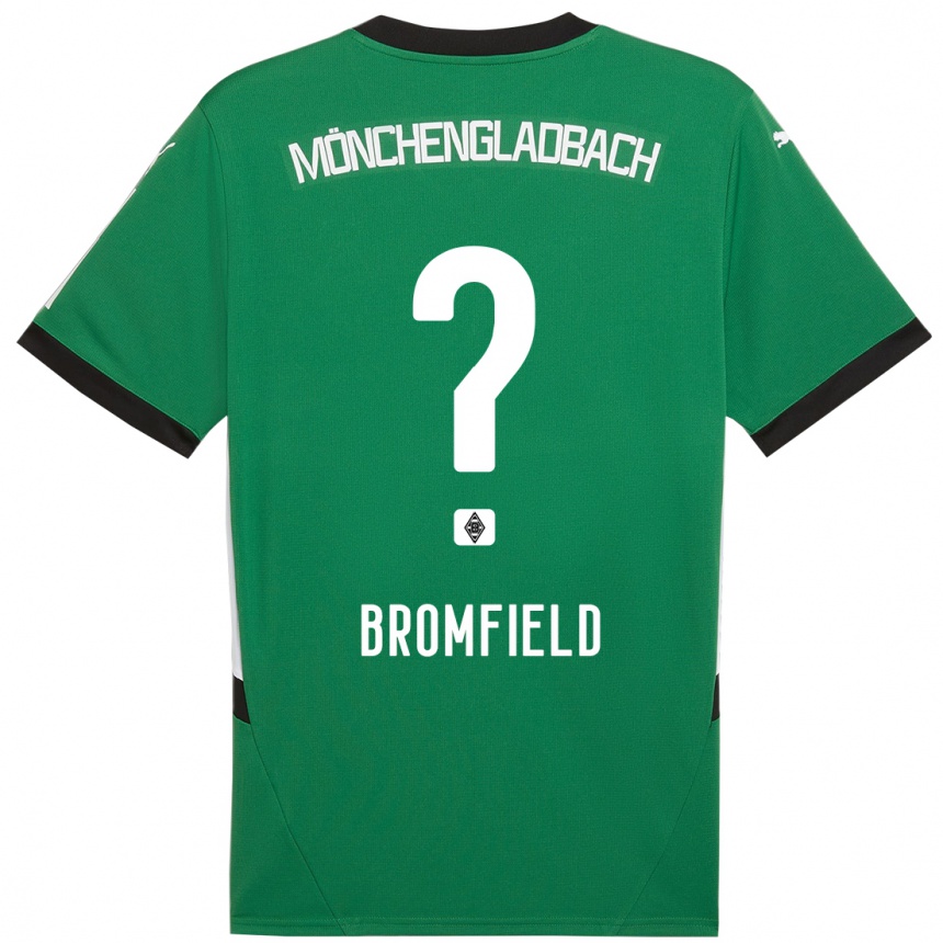 Női Labdarúgás Rio Bromfield #0 Zöld Fehér Idegenbeli Jersey 2024/25 Mez Póló Ing