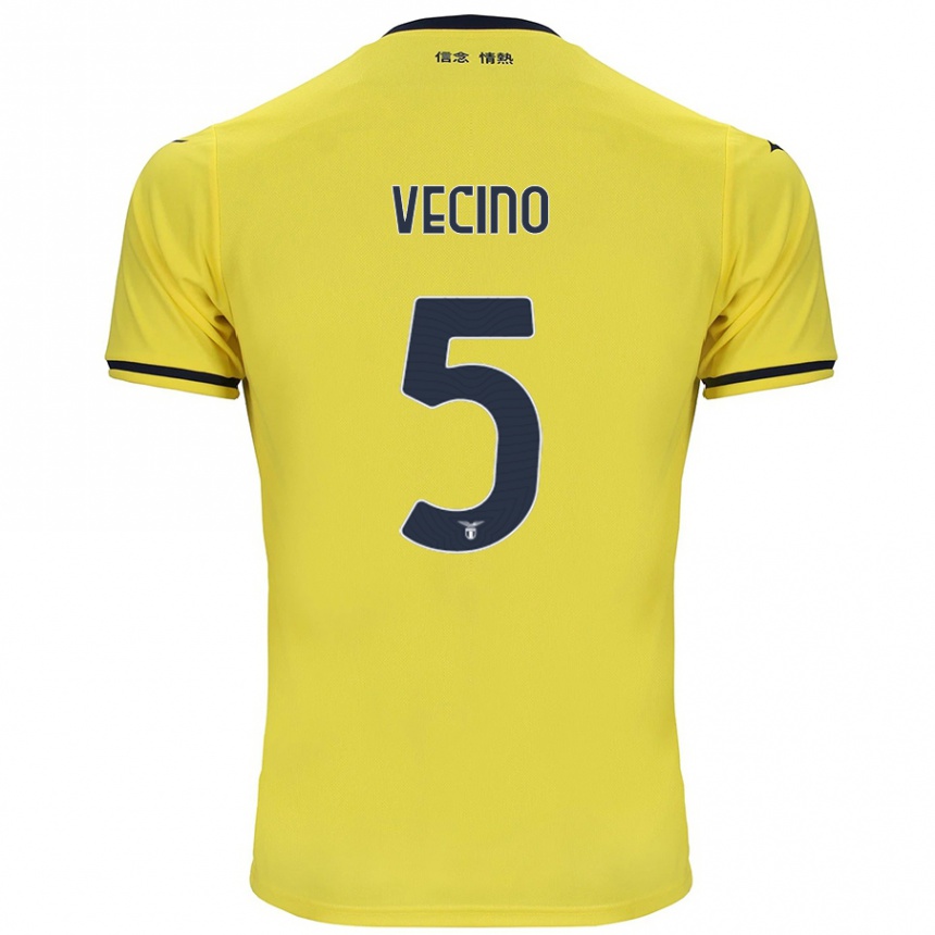 Női Labdarúgás Matías Vecino #5 Sárga Idegenbeli Jersey 2024/25 Mez Póló Ing