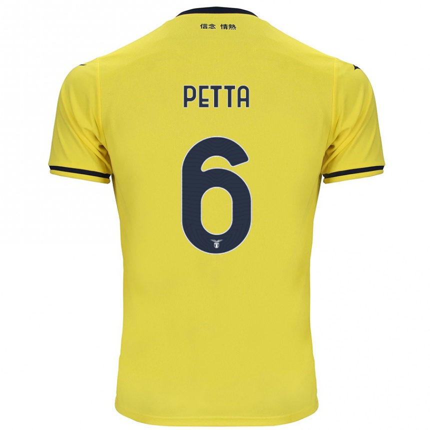 Női Labdarúgás Andrea Petta #6 Sárga Idegenbeli Jersey 2024/25 Mez Póló Ing