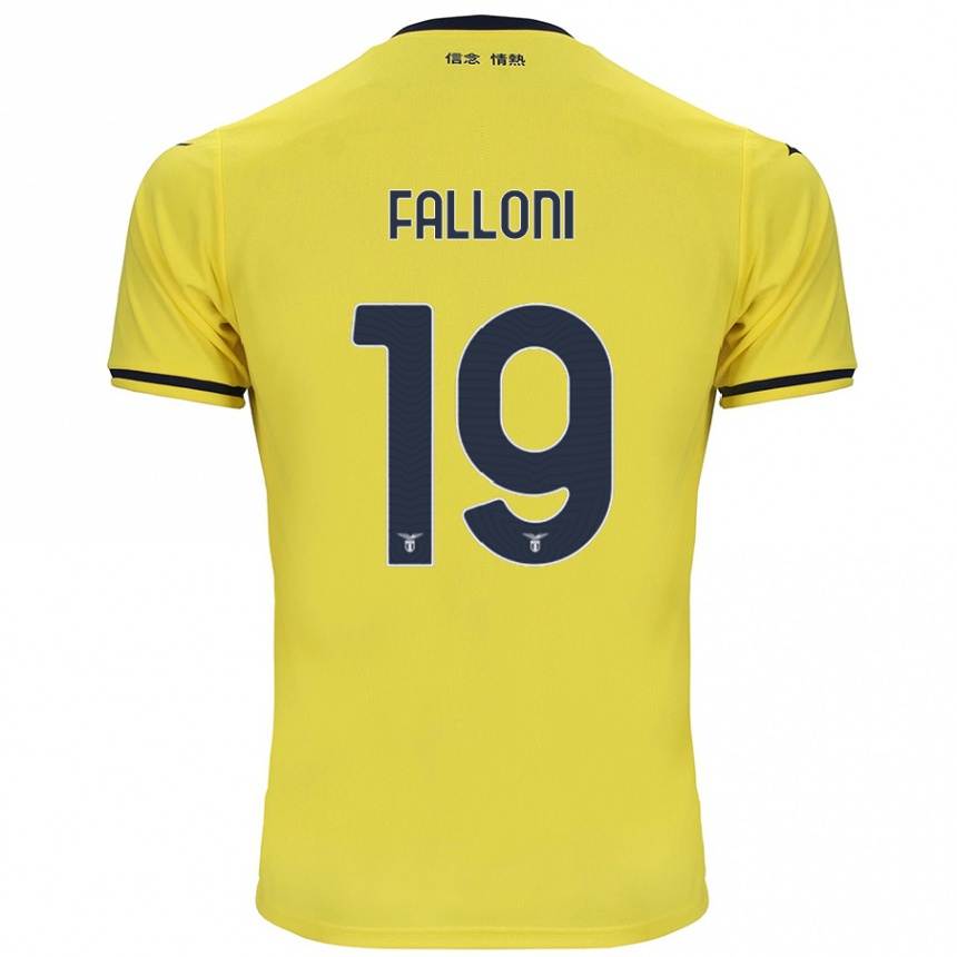 Női Labdarúgás Ludovica Falloni #19 Sárga Idegenbeli Jersey 2024/25 Mez Póló Ing