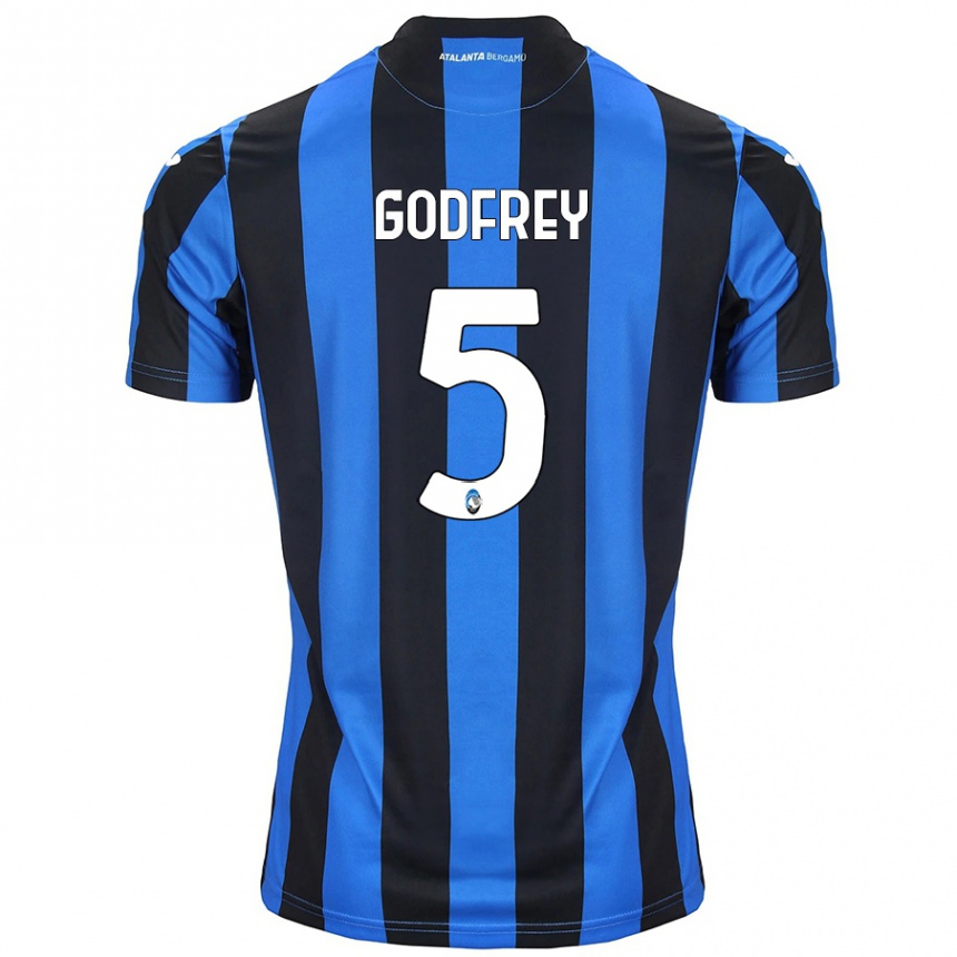 Gyermek Labdarúgás Ben Godfrey #5 Kék Fekete Hazai Jersey 2024/25 Mez Póló Ing