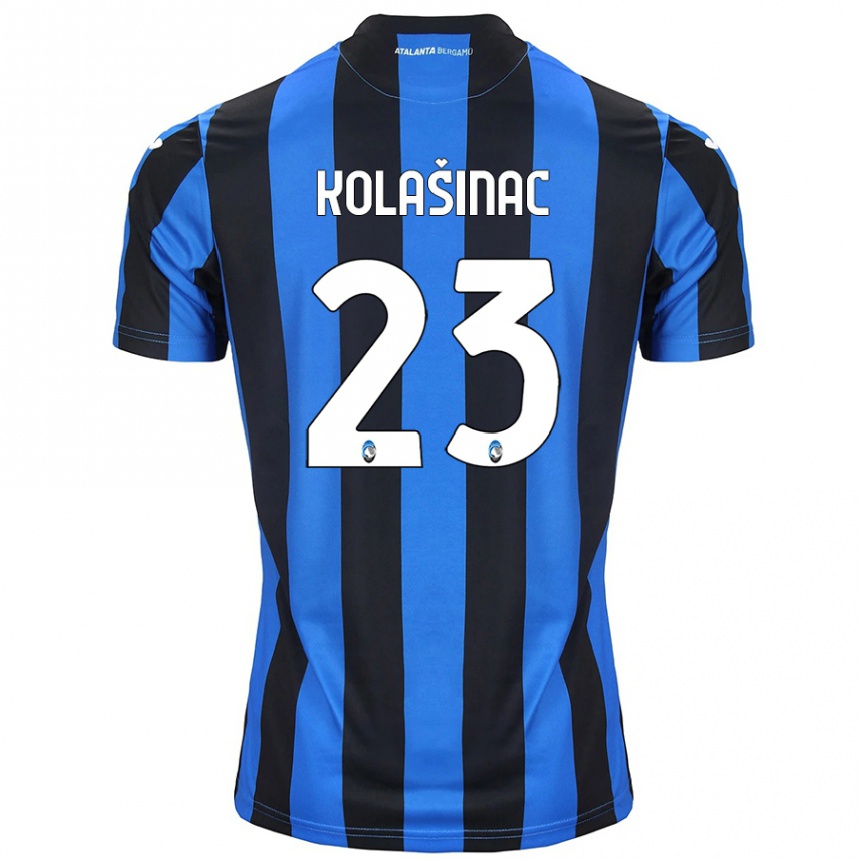 Gyermek Labdarúgás Sead Kolasinac #23 Kék Fekete Hazai Jersey 2024/25 Mez Póló Ing