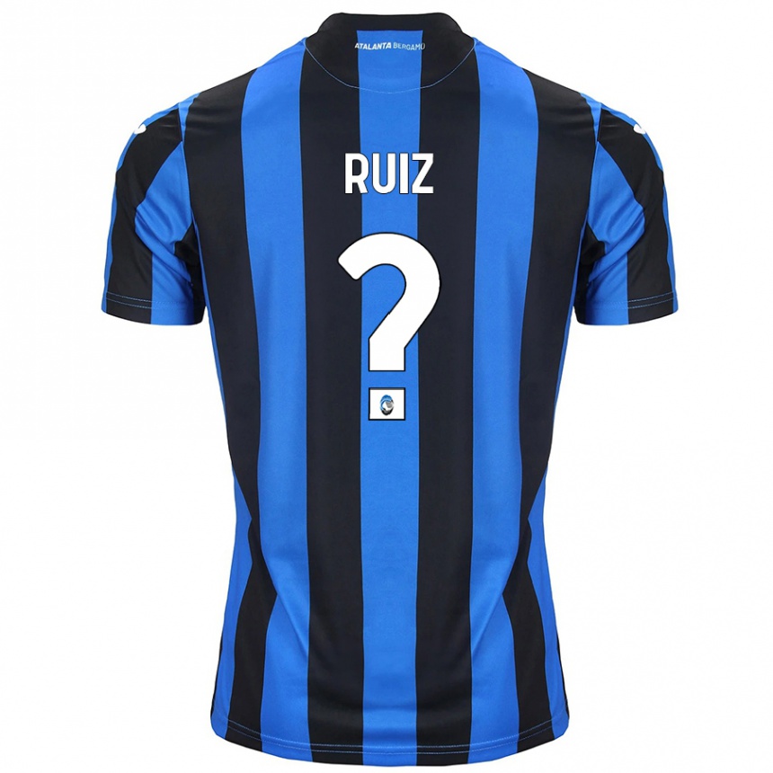 Gyermek Labdarúgás Gerard Ruiz #0 Kék Fekete Hazai Jersey 2024/25 Mez Póló Ing